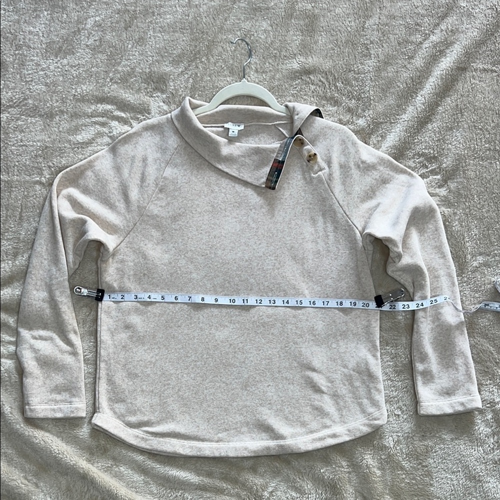 J. Crew Cream Cowl Neck Sweater with Relaxed Fit - Picture 8 of 14